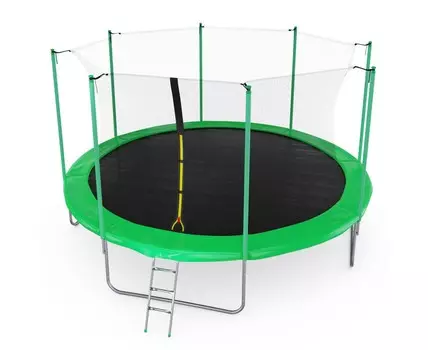 Батут с внутренней защитной сеткой DFC Femmto 14FT-G зеленый