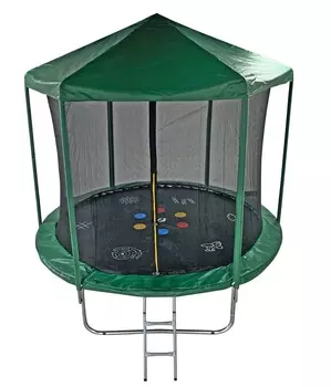 Батут Sport Elite 8FT 244 cм Home с принтом, защитной сеткой и крышей FR-30-8FT