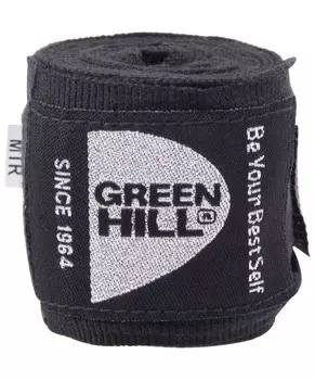 Бинт боксерский Green Hill BC-6235a, 2,5 м, х/б черный