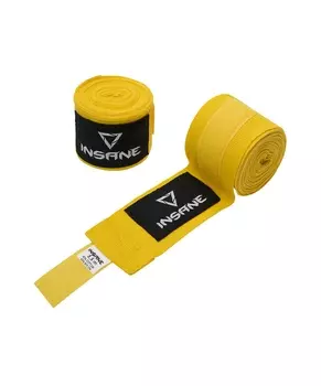 Бинт боксерский Insane FIGHT хлопок\нейлон, 4,5 м желтый