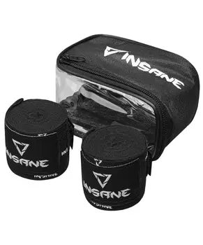 Бинт боксерский Insane PRINT, хлопок/нейлон, черный, 2,5 м