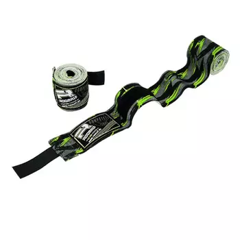 Бинт боксерский Roomaif хлопок-полиэстер RM-101 Grey\Green