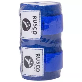 Бинт боксерский Rusco 4,5м, х/б, синий