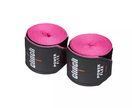 Бинты боксерские 350см Clinch Boxing Hand Wrap Power Flex C239 розовый длина 3,5 м