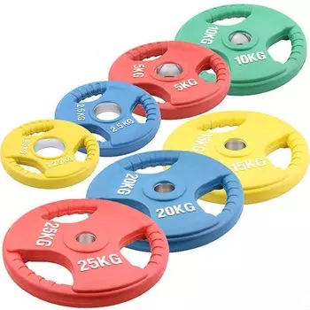 Блин обрезиненный d50 мм, 10 кг HKPL116-COLOR-d50 зеленый