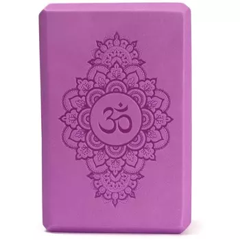 Блок для йоги 23x15x10см Inex Yoga Block EVA 4 quot; YGBK-PR119 фиолетовый с рисунком