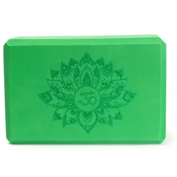 Блок для йоги 23x15x10см Inex Yoga Block EVA 4 quot; YGBK-GG117 зеленый с рисунком