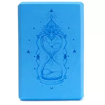 Блок для йоги 23x15x7см Inex EVA Yoga Block 3 quot; YGBK3-CB689 кобальтовый синий с рисунком