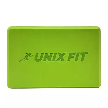 Блок для йоги и фитнеса 23х15х7см UnixFitt YBU200GGN зеленый