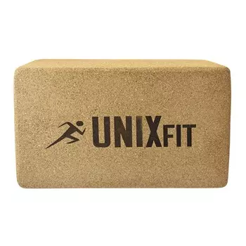 Блок для йоги и фитнеса пробковый 22,5х15х7,5см UnixFitt YBU200GCR