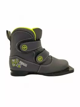 Ботинки лыжные 75 мм Comfort Kids (на липучке) графит