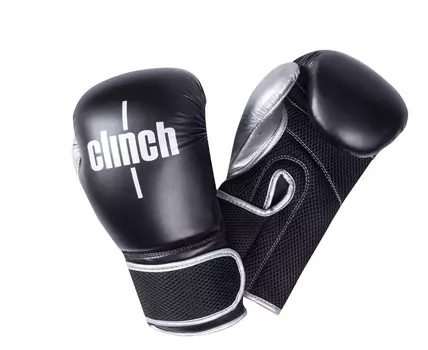 Боксерские перчатки Clinch Aero C135 черно/серебристые 10oz