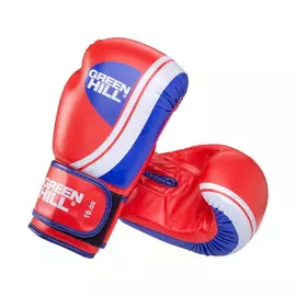 Боксерские перчатки Green Hill Knockout BGK-2266, 8oz, к/з, красный