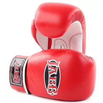 Боксерские перчатки Jabb JE-2014 красный/белый, 10 oz