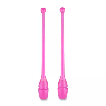 Булавы для художественной гимнастики Indigo 36 см, пластик, каучук, 2шт IN017-P розовый