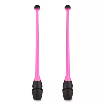 Булавы для художественной гимнастики Indigo IN018-PB розово-черный