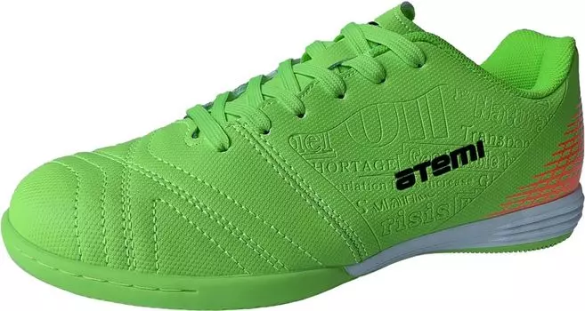 Бутсы футбольные Atemi салатовые, синтетическая кожа, SD550 Indoor