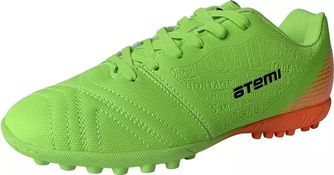 Бутсы футбольные Atemi салатовые, синтетическая кожа, SD550 Turf