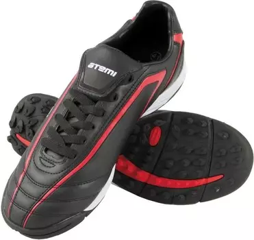 Бутсы футбольные Atemi SD500 Turf, синтетическая кожа, черн/красн