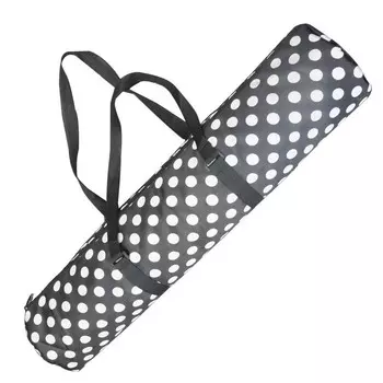 Чехол для гимнастического коврика C33502-2 черный горошек