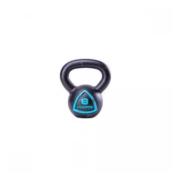 Чугунная гиря 6 кг Live Pro Solid Cast Iron Kettlebell LP8041-06 черный\синий