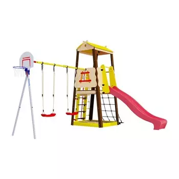 Дачный комплекс Избушка + пластиковые качели Romana R 103.29.04