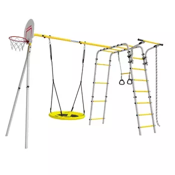 Дачный комплекс Romana Акробат 2 + ГНЕЗДО качели 103.19.05 серый\жёлтый