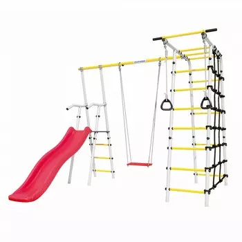 Дачный комплекс Romana Богатырь + фанерные качели 103.07.06 белый\желтый