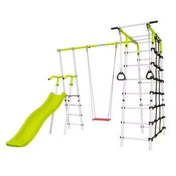 Дачный комплекс Romana Богатырь + ФАНЕРНЫЕ качели 103.07.06 салатовый\белый