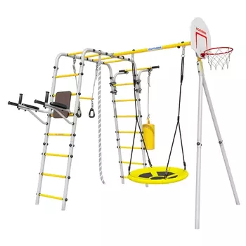 Дачный комплекс Romana Fitness + ГНЕЗДО качели 103.20.05 серый\жёлтый