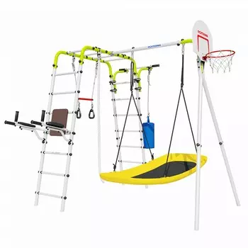 Дачный комплекс Romana Fitness + ЛОДКА качели 103.20.05 салатовый\белый