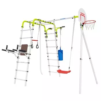 Дачный комплекс Romana Fitness + ПЛАСТИКОВЫЕ качели 103.20.05 салатовый\белый