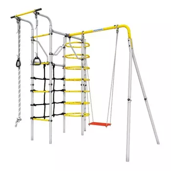 Дачный комплекс Romana Космос + ФАНЕРНЫЕ качели 103.21.05 серый\жёлтый