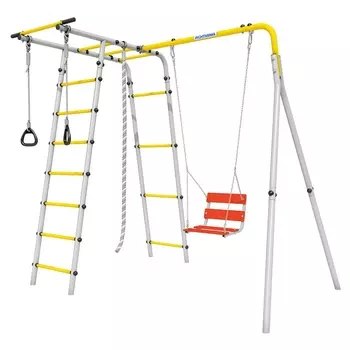 Дачный комплекс Romana Лесная поляна 3 + ЦЕПНЫЕ качели 103.26.05 серый\желтый