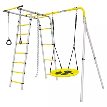 Дачный комплекс Romana Лесная поляна 3 + ГНЕЗДО качели 103.26.05 серый\желтый