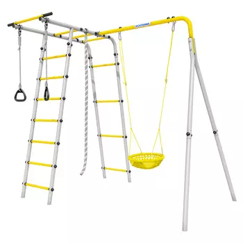 Дачный комплекс Romana Лесная поляна 3 + СЕТКА качели 103.26.05 серый\желтый