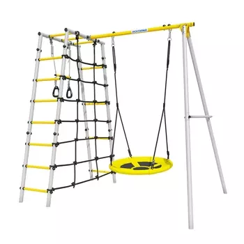 Дачный комплекс Romana Romana D1 + ГНЕЗДО качели 103.31.06 серый\жёлтый