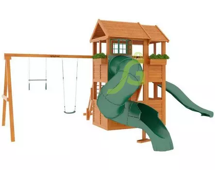 Детская площадка Igragrad Клубный домик 2 с трубой и рукоходом