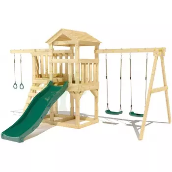 Детская площадка Лес Чудес Стандарт 4+ с балконом и горкой 2,2м ЛЧ-СТ-4+