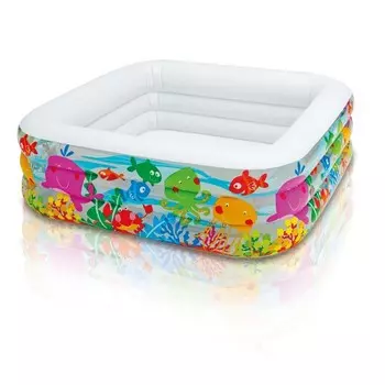 Детский надувной бассейн 159х159х50см Intex Аквариум 57471