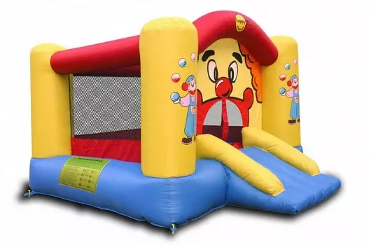 Детский надувной батут с горкой Happy Hop Веселый Клоун 9201