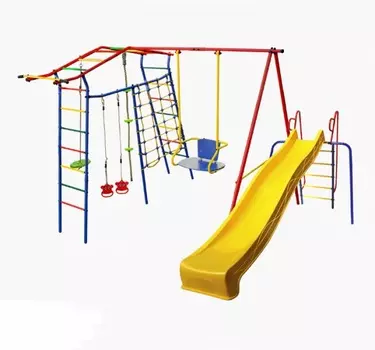 Детский спортивный комплекс КМС Игромания-1 Скалолаз дачный с горкой КМС-421