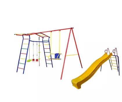 Детский спортивный комплекс КМС Игромания дачный (Базовый) с горкой КМС-420