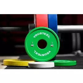 Диск 1,5кг, полиуретановый, тренировочный, желтый YouSteel