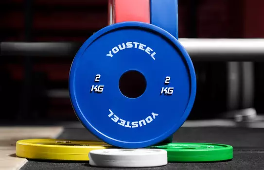 Диск 2,0кг, полиуретановый, тренировочный, синий YouSteel