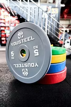 Диск 5кг YouSteel EVO Bumper Plate серый