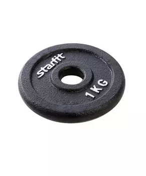Диск чугунный 1 кг Star Fit d26 мм BB-204 черный