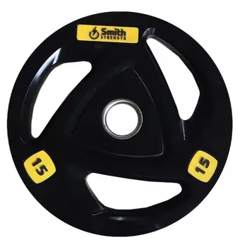 Диск для штанги, c 3-м хватом, обрезиненный, d51 мм 10кг Smith Strength WP085-10