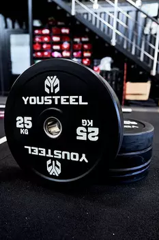 Диск EVO BUMPER PLATE 25кг YouSteel черный
