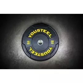 Диск Hard тренировочный YouSteel черный 15кг D50мм BP-HRD-15